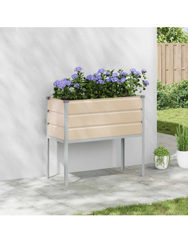 Fioriera Avorio 100 x 45 x 90 cm Acciaio zincato