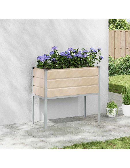 Fioriera Avorio 100 x 45 x 90 cm Acciaio zincato