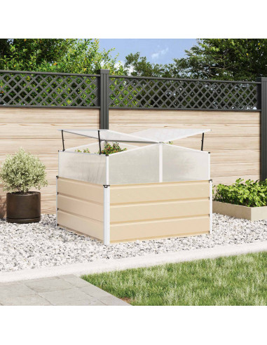 Fioriera Avorio 100 x 100 x 77 cm Acciaio zincato