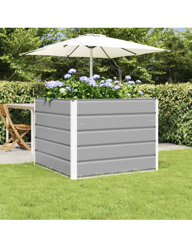 Fioriera Grigio chiaro 100 x 100 x 75 cm Acciaio