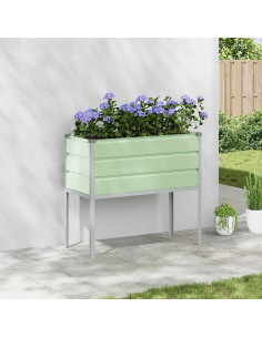 Fioriera Verde Pastello 100 x 45 x 90 cm Acciaio zincato