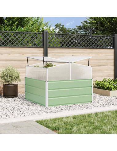 Fioriera Verde Pastello 100 x 100 x 77 cm Acciaio zincato