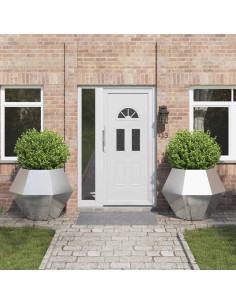 Fioriera 2 pcs Argento 100 x 100 x 80 cm Acciaio inossidabile