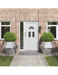 Fioriera 2 pcs Argento 100 x 100 x 80 cm Acciaio zincato