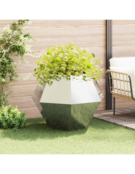 Fioriera Argento 100 x 100 x 80 cm Acciaio inossidabile