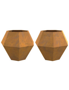 Fioriera 2 pcs Ruggine 100 x 100 x 80 cm 2