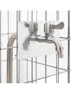 Rubinetto Gabion Argento 25 x 25 x 100 cm Acciaio inossidabile