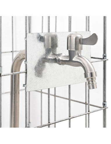 Rubinetto Gabion Argento 25 x 25 x 100 cm Acciaio inossidabile