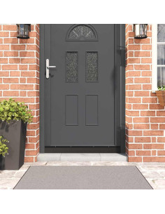 Spazzole per porte a vite 2 pcs Nero 100 cm Lega di alluminio