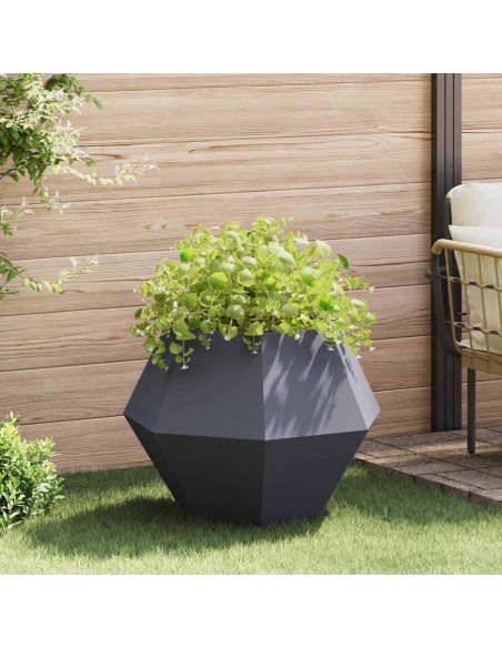 Fioriera Antracite 75 x 75 x 60 cm Acciaio