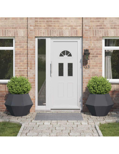 Fioriera 2 pcs Antracite 75 x 75 x 60 cm Acciaio