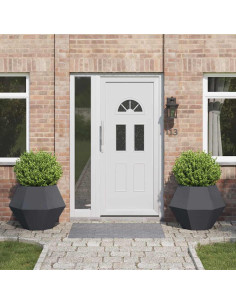 Fioriera 2 pcs Antracite 75 x 75 x 60 cm Acciaio 2