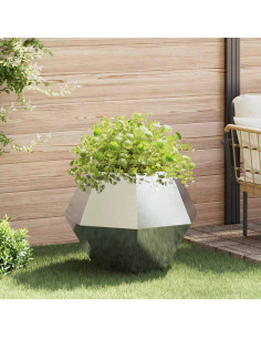 Fioriera Argento 75 x 75 x 60 cm Acciaio inossidabile