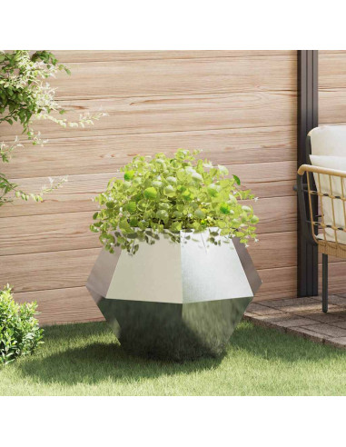 Fioriera Argento 75 x 75 x 60 cm Acciaio inossidabile