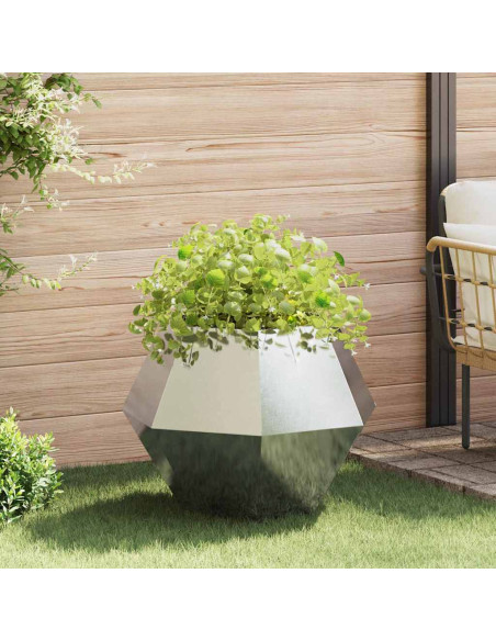 Fioriera Argento 75 x 75 x 60 cm Acciaio inossidabile