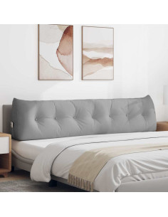 Cuscino per Schiena Grigio Nuvola 200 x 24 x 50 cm Tessuto