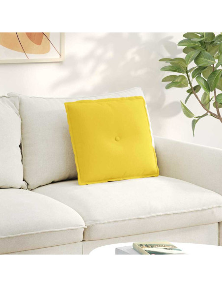 Cuscino per Schiena Giallo Chiaro 50 x 19 x 45 cm Tessuto