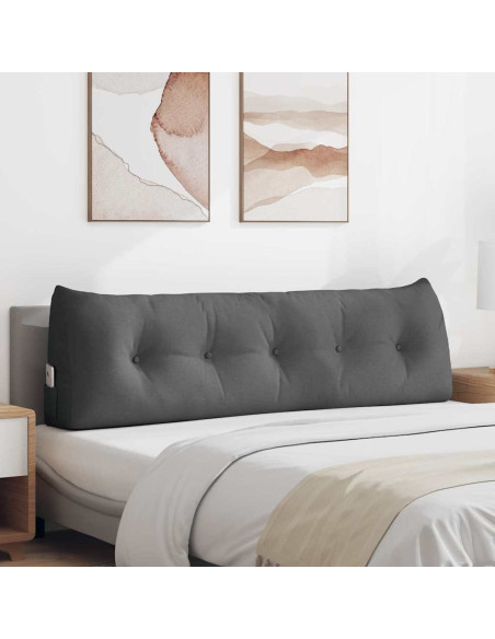 Cuscino per Schiena Grigio scuro 160 x 24 x 50 cm Tessuto