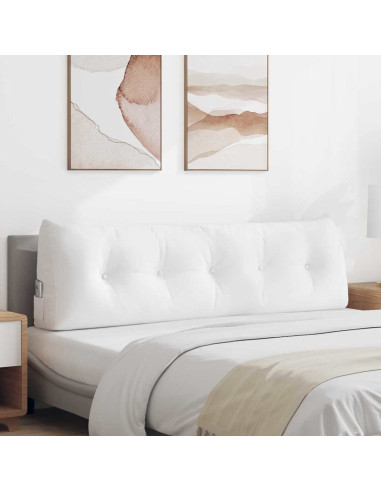 Cuscino per Schiena Bianco 160 x 24 x 50 cm Tessuto