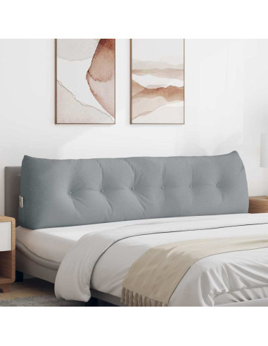 Cuscino per Schiena Grigio chiaro 180 x 24 x 50 cm Tessuto