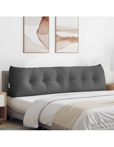 Cuscino per Schiena Grigio scuro 180 x 24 x 50 cm Tessuto
