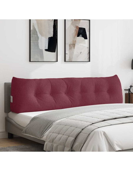 Cuscino per Schiena Rosso Vino 180 x 24 x 50 cm Tessuto