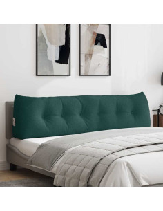 Cuscino per Schiena Verde Scuro 180 x 24 x 50 cm Tessuto