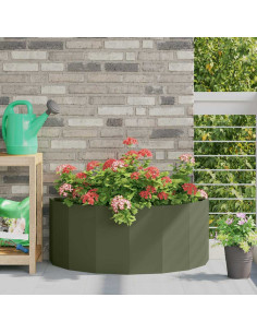 Fioriera Verde oliva 90 x 45 x 35 cm Acciaio