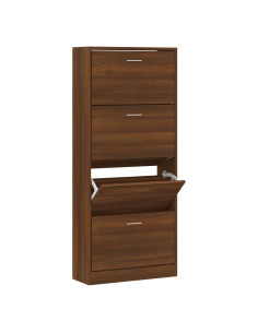 Scarpiera Rovere Marrone 63x24x147 cm in Legno Multistrato