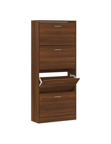 Scarpiera Rovere Marrone 63x24x147 cm in Legno Multistrato