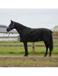 Coperta per Cavalli Verde Scuro e Nero 115 cm Poliestere