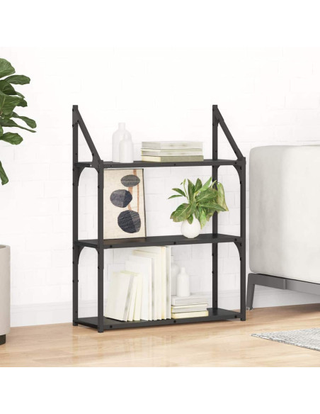 Scaffale da parete Rovere Nero 60 x 21 x 78,5 cm