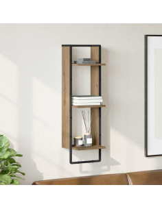 Scaffale da parete Rovere artigianale 30 x 25 x 100 cm