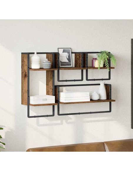 Set mensole da parete 4 pcs Legno vecchio 65 x 25 x 30 cm
