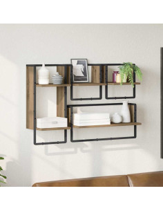 Set mensole da parete 4 pcs Rovere artigianale 65 x 25 x 30 cm