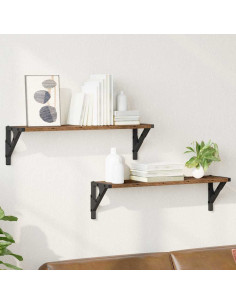 Scaffali da parete 2 pcs Legno vecchio 60 x 15 x 15,5 cm