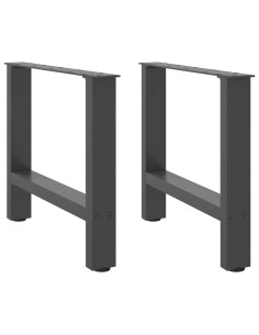 Gambe per Tavolino da Caffè Antracite 2 pz 50x(42-43) cm Acciaio