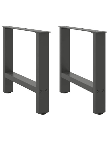 Gambe per Tavolino da Caffè Antracite 2 pz 50x(42-43) cm Acciaio