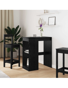 Tavolo da bar con lo scaffale Rovere Nero 90 x 47.5 x 103.5 cm