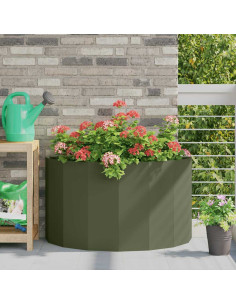 Fioriera Verde oliva 90 x 45 x 50 cm Acciaio