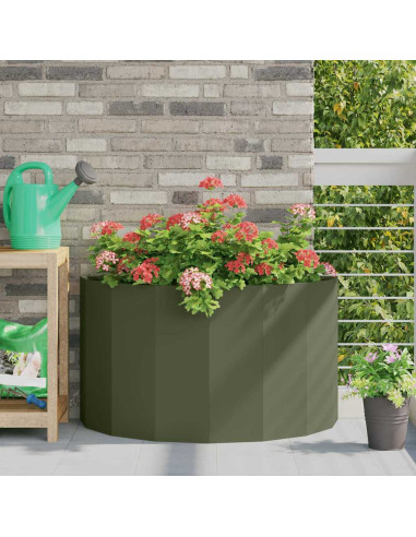 Fioriera Verde oliva 90 x 45 x 50 cm Acciaio