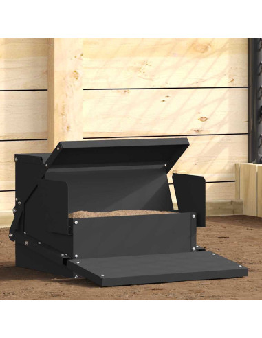 Mangiatore a Pedale per Pollo Nero 50 x 40 x 29 cm