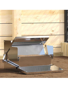 Mangiatore a Pedale per Pollo Argento 50 x 40 x 29 cm 2