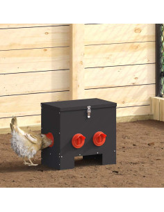 Feeder per pollo 2 pcs Nero 40,5 x 25 x 38 cm 2