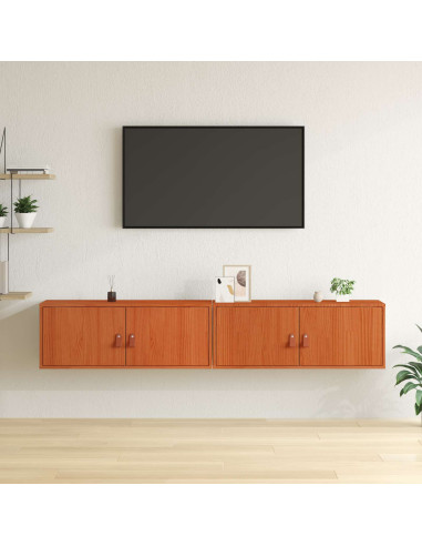 Armadietto a muro 2 pcs Marrone cerato 80 x 30 x 30 cm