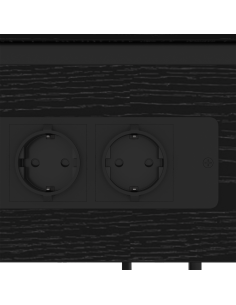 Armadio da Notte Rovere Nero 41 x 28 x 76 cm Legno multistrato