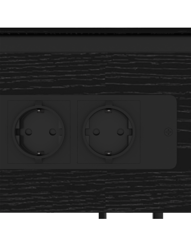 Armadio da Notte Rovere Nero 41 x 28 x 76 cm Legno multistrato