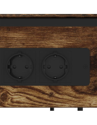 Armadio da Notte Rovere fumé 41 x 28 x 76 cm Legno multistrato