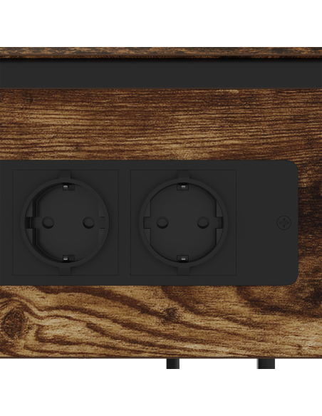 Armadio da Notte Rovere fumé 41 x 28 x 76 cm Legno multistrato