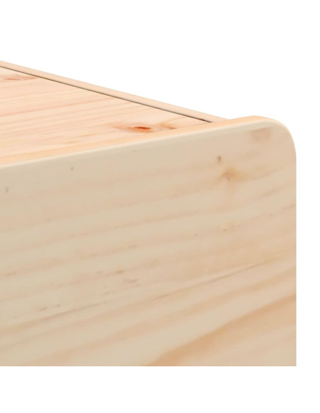 Comodino 2 pcs Naturale 39 x 34 x 33 cm Legno di pino massello
